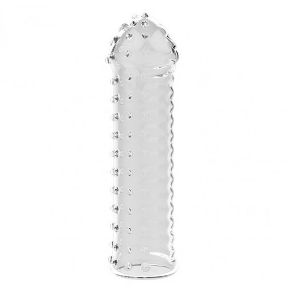 HK LETEN Male Crystal Penis Sleeve (Ribbed Dotted)
